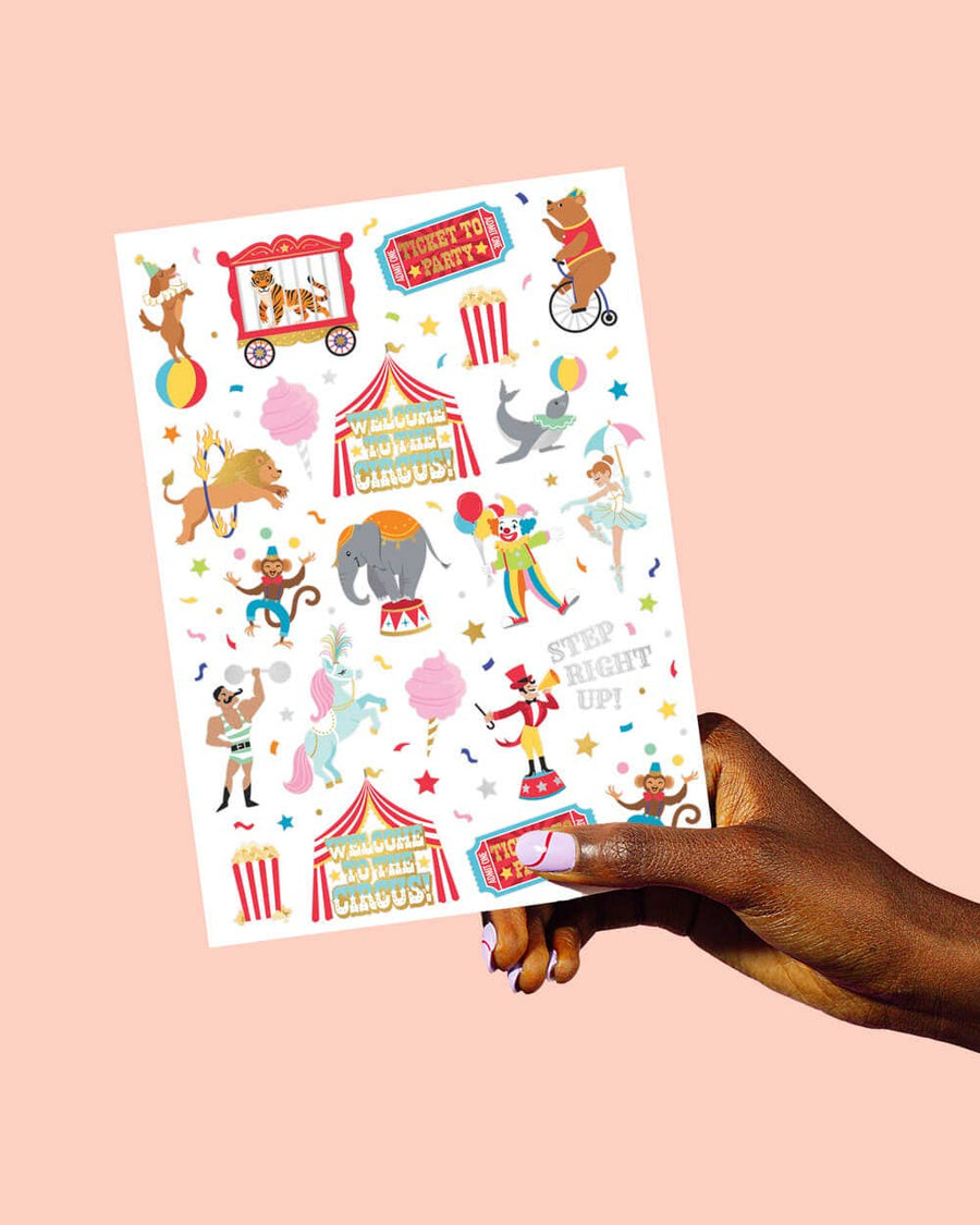 Circus Kids Temporary Tattoos