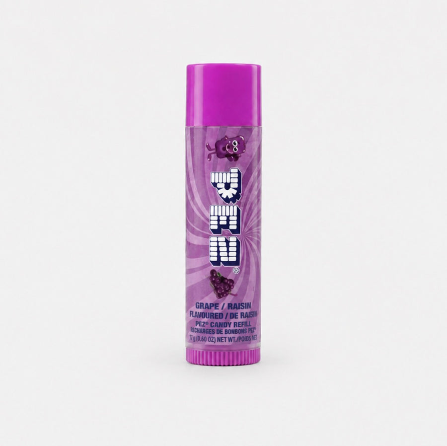 purple pez lip balm