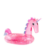 Clear Pink Glitter Unicorn