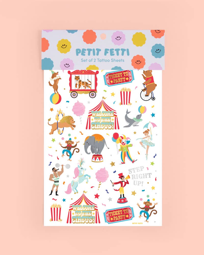 Circus Kids Temporary Tattoos
