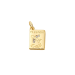 First Class Passport with Cubic Zirconia Charm