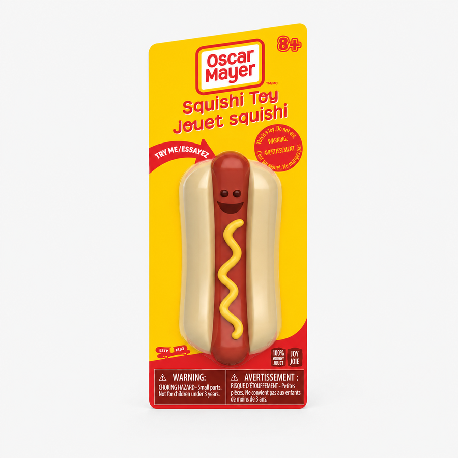 OSCAR MAYER SQUISHI HOT DOG TOY