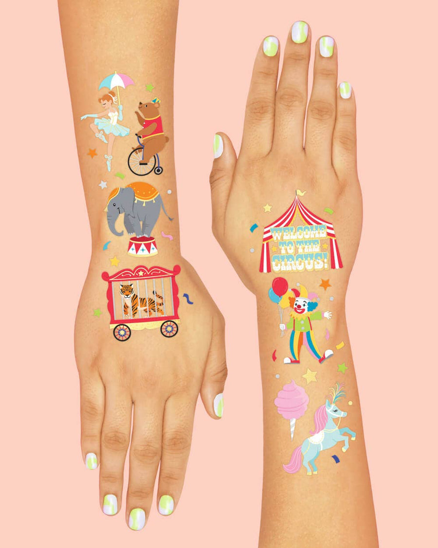 Circus Kids Temporary Tattoos