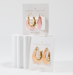 Jelly Gold Hoop Resin Earring - Orange Sorbet