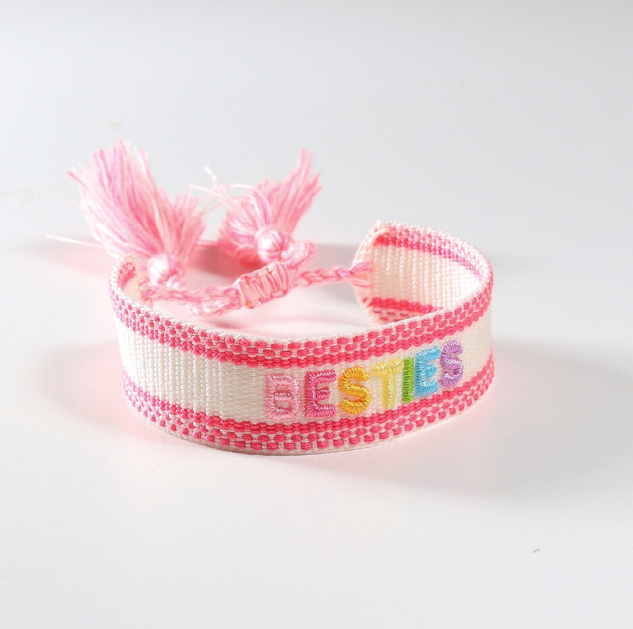 Besties  | Embroidered Bracelet