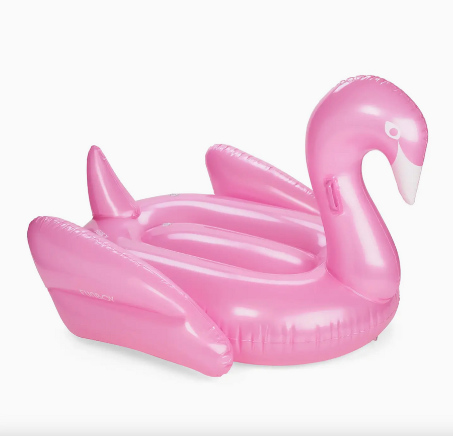 Metallic Pink Swan Pool Float