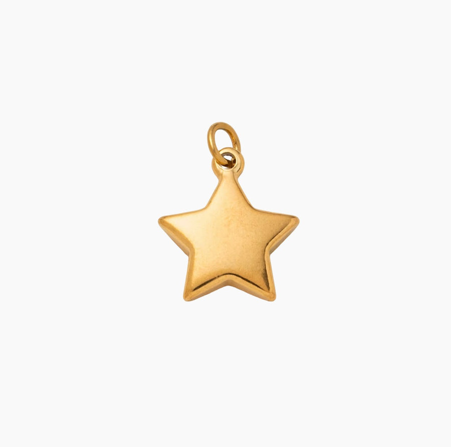 Star, 18k Gold Plated Charm