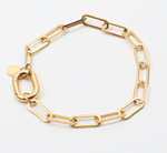 Chunky Charm Bracelet, 18k Gold Plated