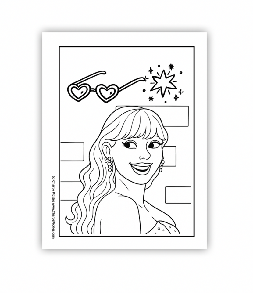 Swiftie Colouring Page