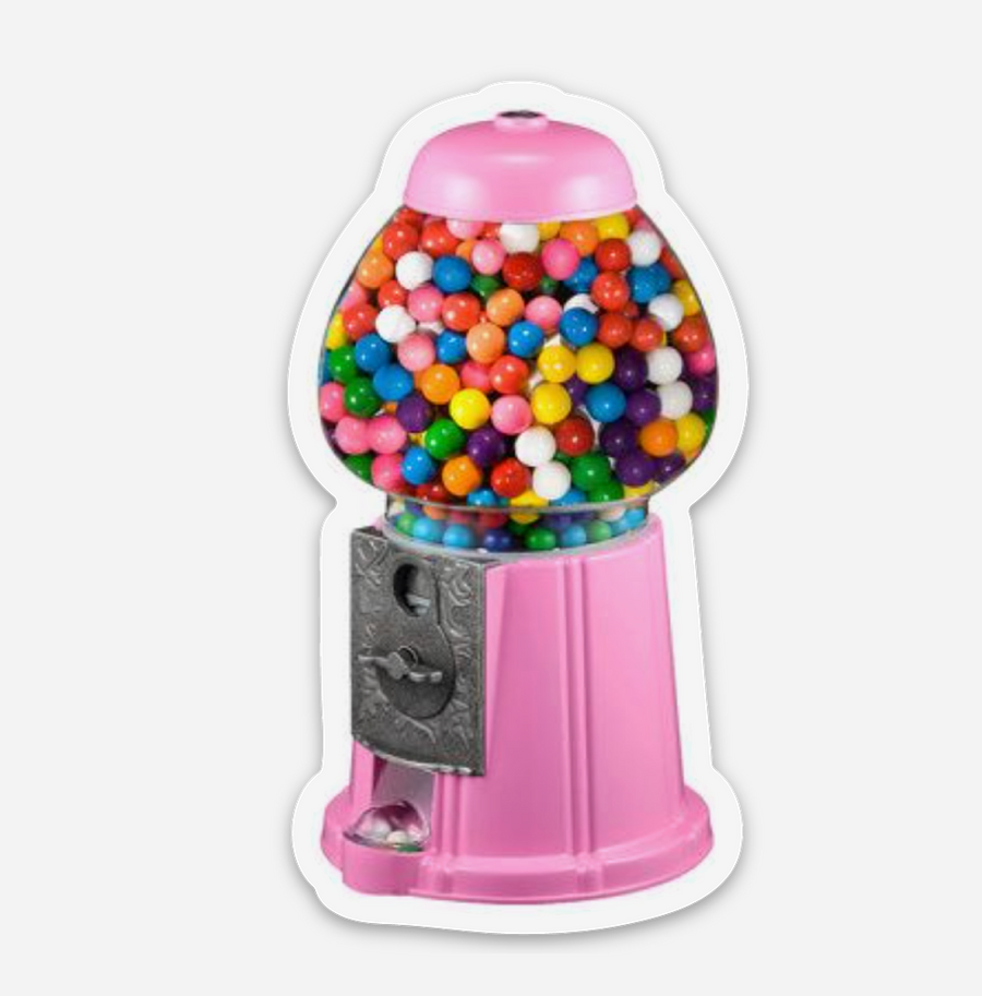 Vinyl Sticker, Retro Bubblegum