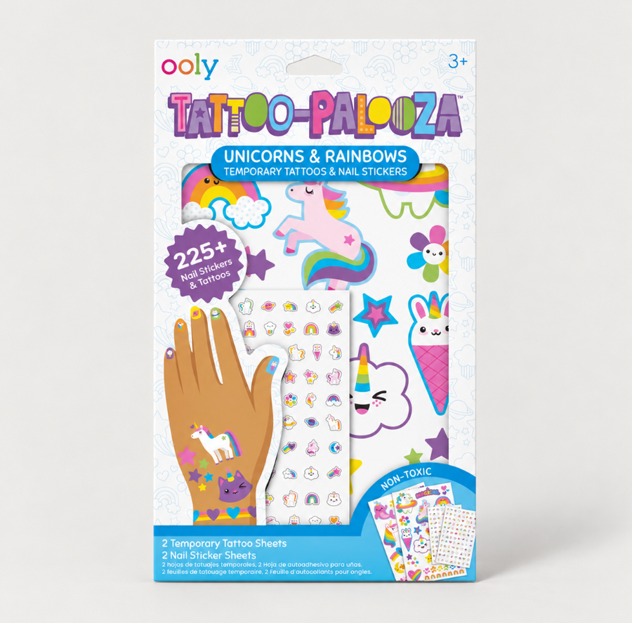 Tattoo Palooza: Temporary Tattoos - Awesome Doodles (3 Sheet Set)