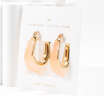 Jelly Gold Hoop Resin Earring - Orange Sorbet