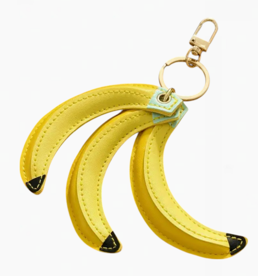 Bananas, Vegan Leather Bag Charm