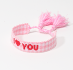 I Love You  |Embroidered Bracelet