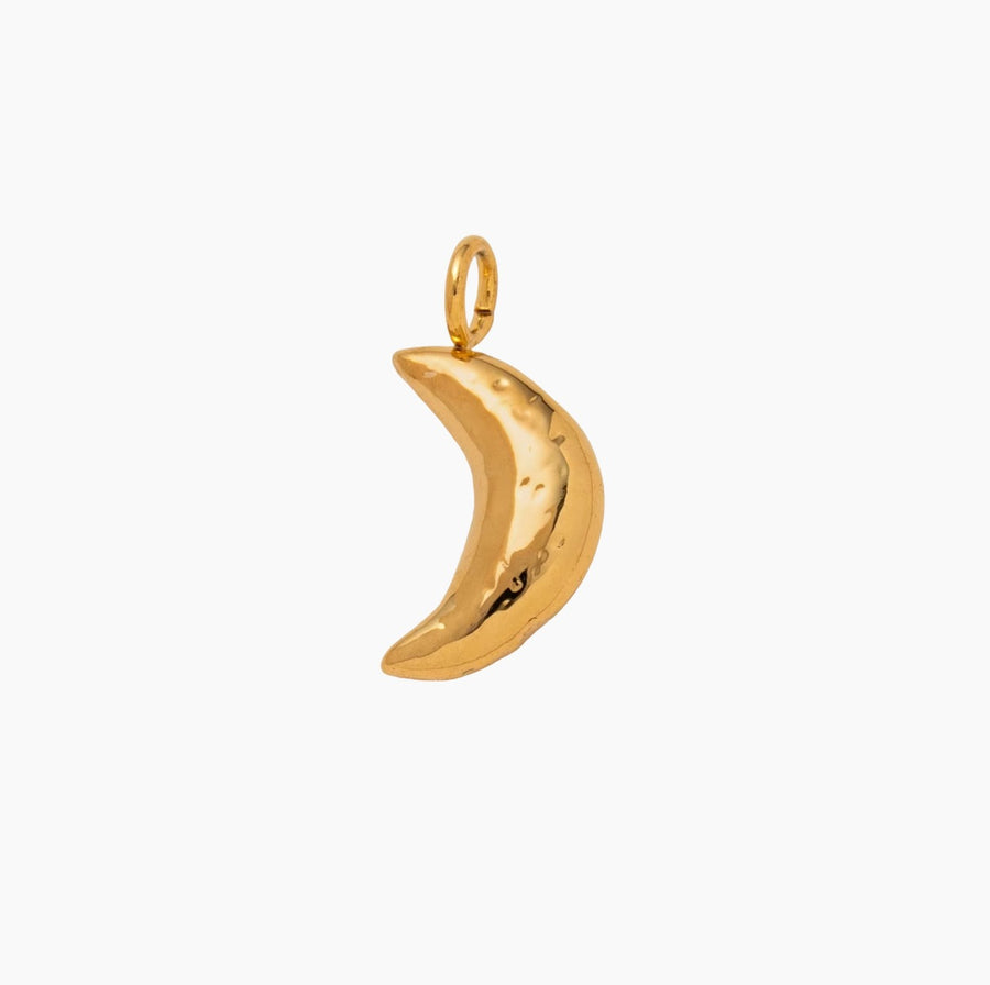 Crescent Moon, 18k Gold Plated Charm
