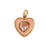 Holiday Green Circle Gem, 18k Gold Plated Charm