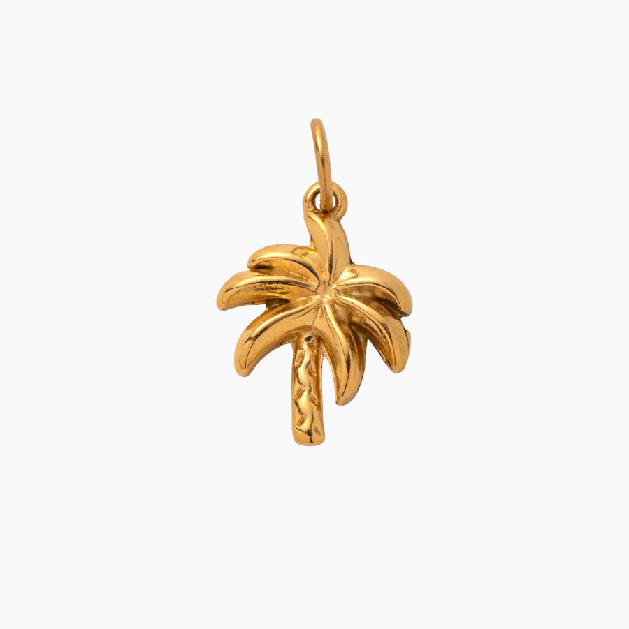 Palm Tree, 18k Gold Plated Charm