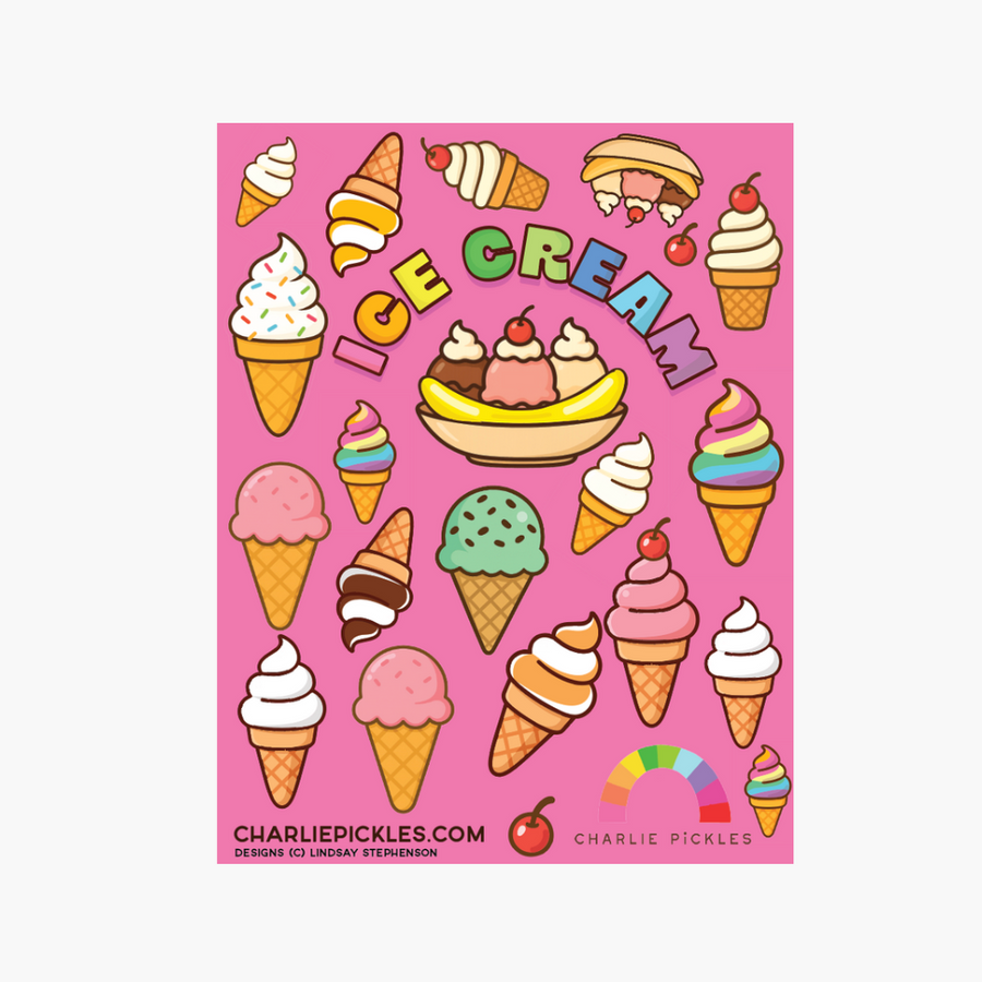 Ice Cream | Vinyl Sticker Sheet