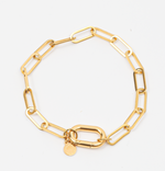 Chunky Charm Bracelet, 18k Gold Plated