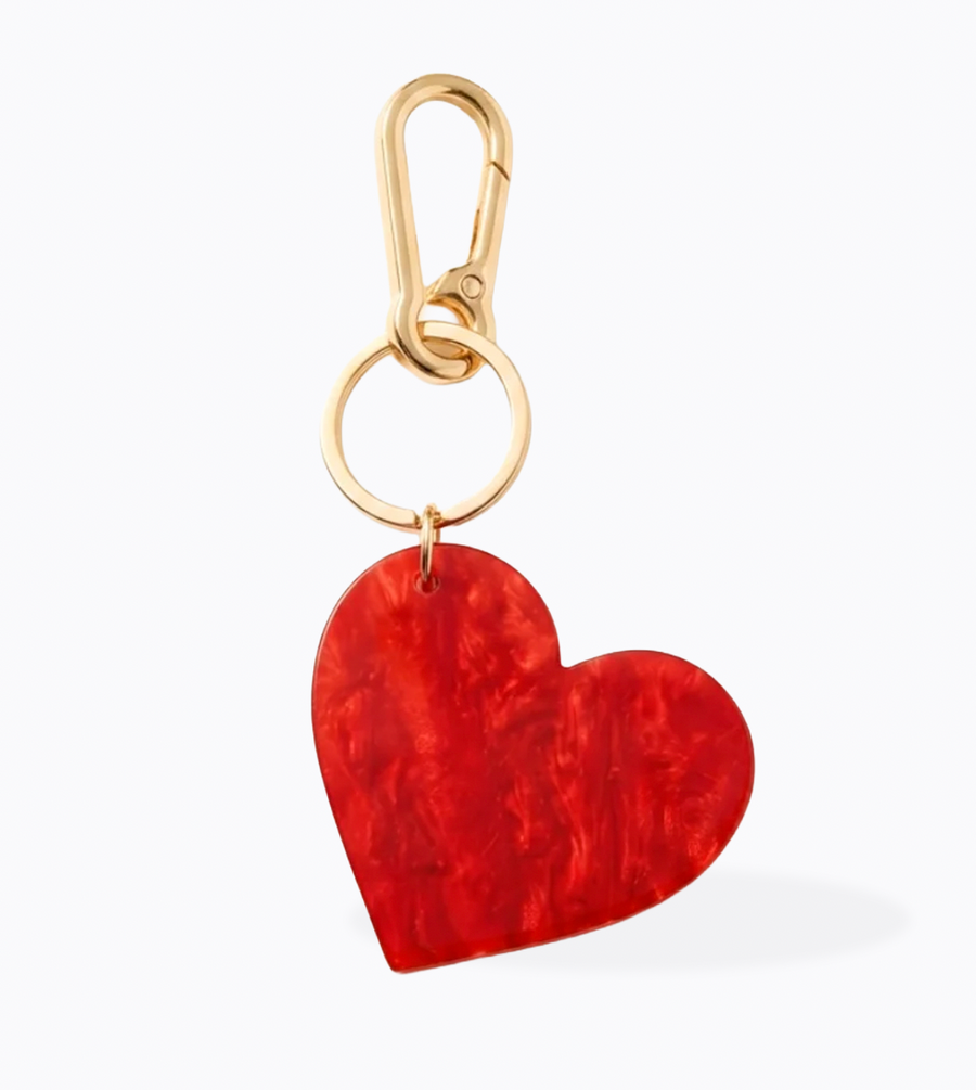 Marbled Heart Keychain