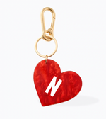 Marbled Heart Keychain