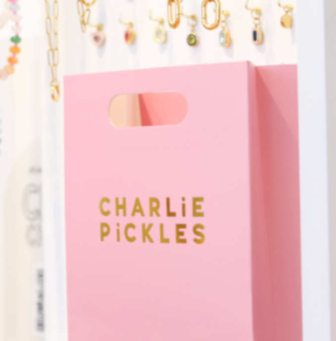 Gold Foil Bubblegum Pink Gift Bag