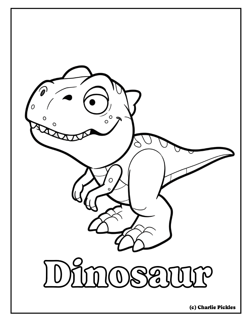 Dinosaur Free Colouring Page