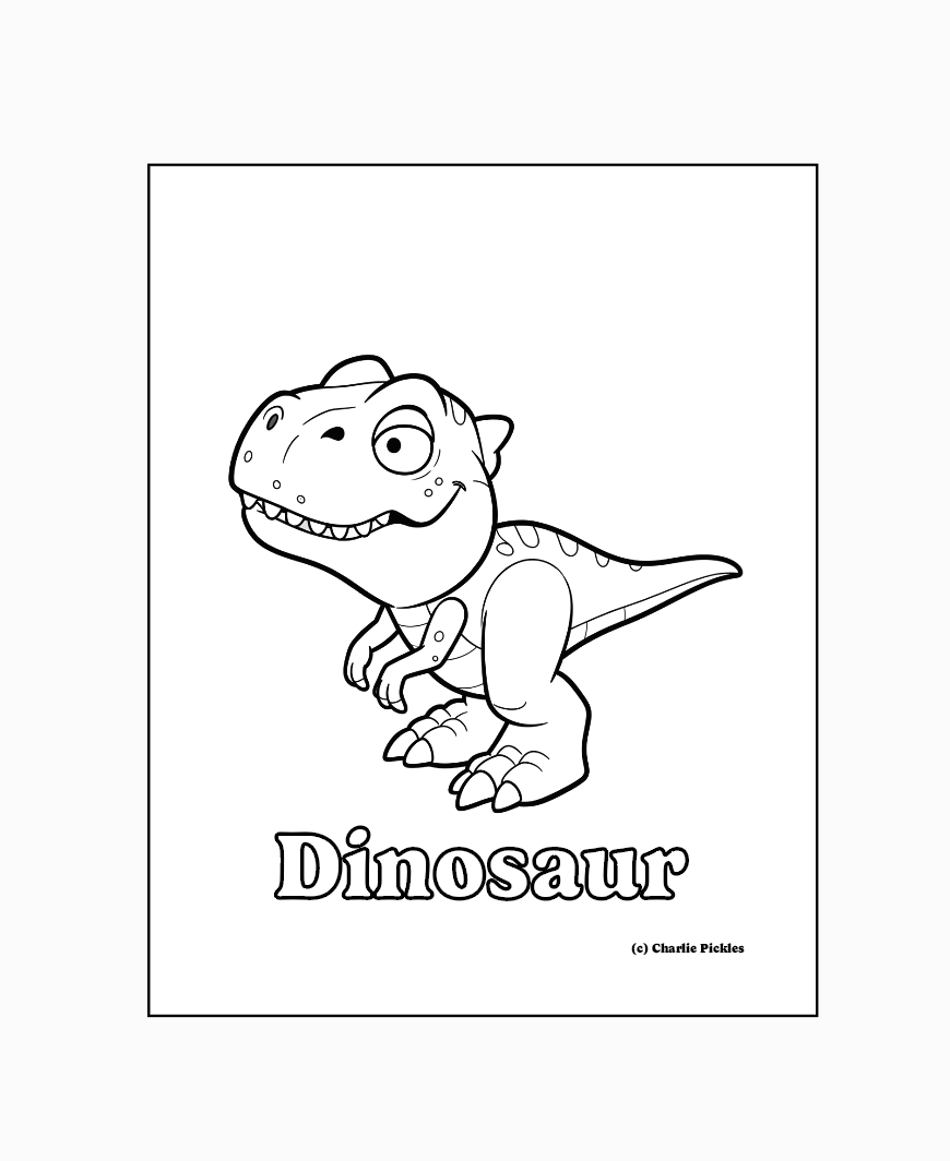 Dinosaur Free Colouring Page
