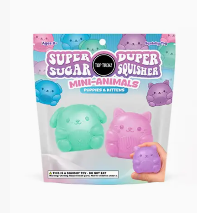 Super Duper Sugar Squisher - Mini Kitty &Puppy