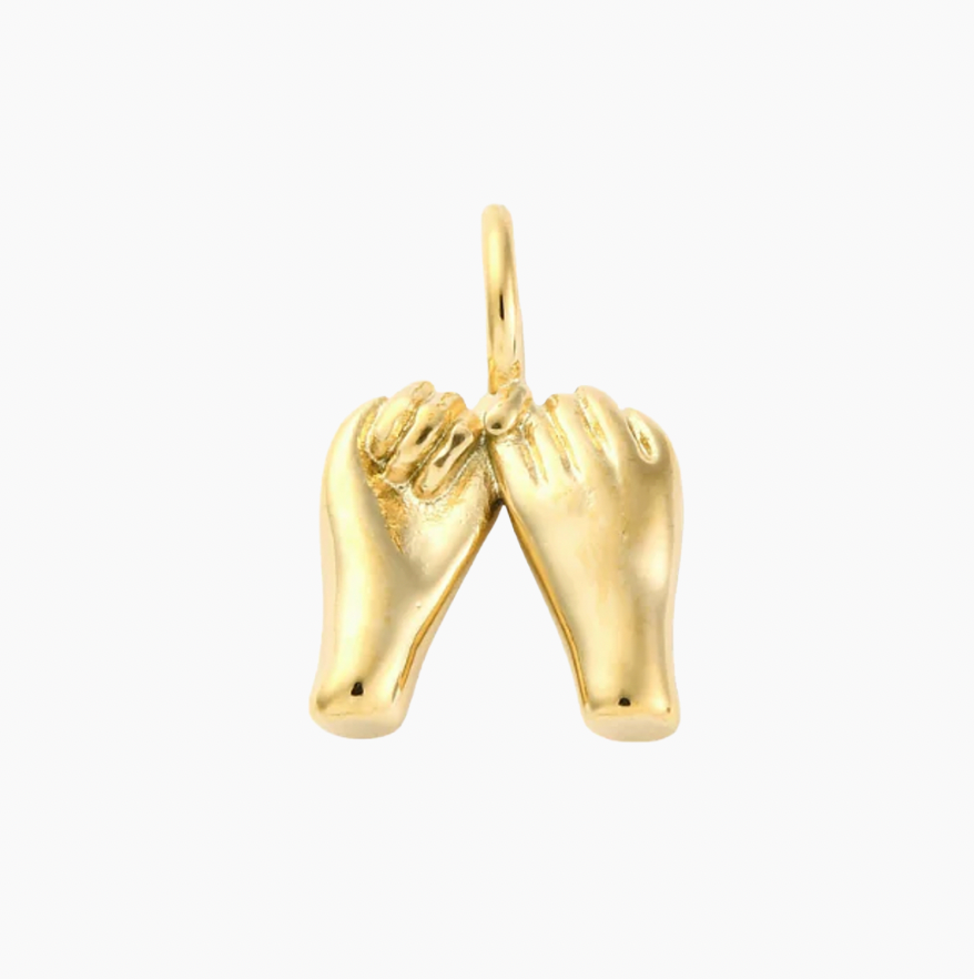Gold Pinky Promise Charm | Waterproof Stainless Steel