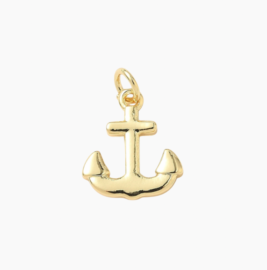 Gold Harbor Anchor Charm