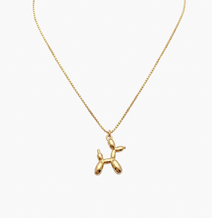 Balloon Dog 18K Gold Plated Necklace