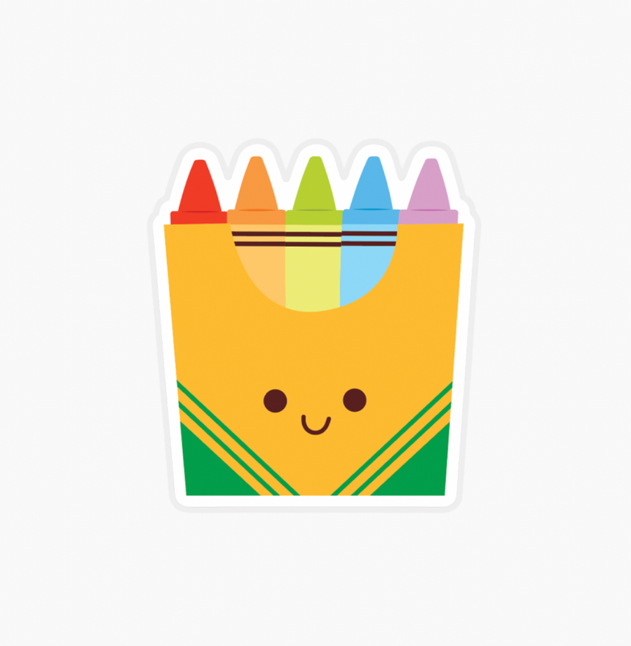 Crayons, Vinyl Sticker