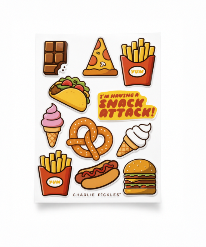 Snack Attack, Iron On Transfer Sheets, 2 pack