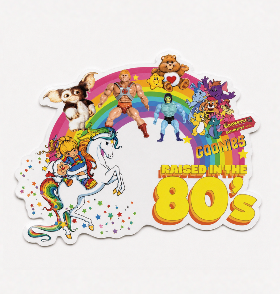 Vinyl Sticker, Raised in the 80s