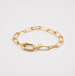 Chunky Charm Bracelet, 18k Gold Plated