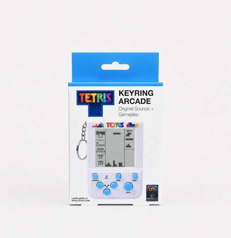 Tetris Keyring Arcade Game - Retro Fun