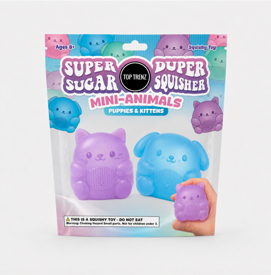 Super Duper Sugar Squisher - Mini Kitty &Puppy