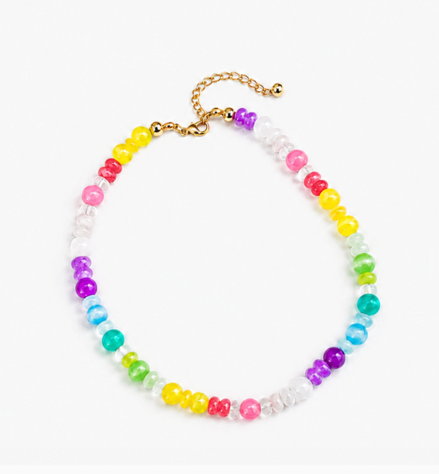 Rock Candy- Rainbow Gemstone Necklace