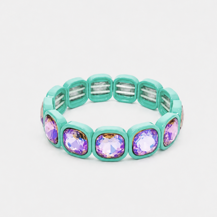Chunky Enamel Bracelet, Disco Queen