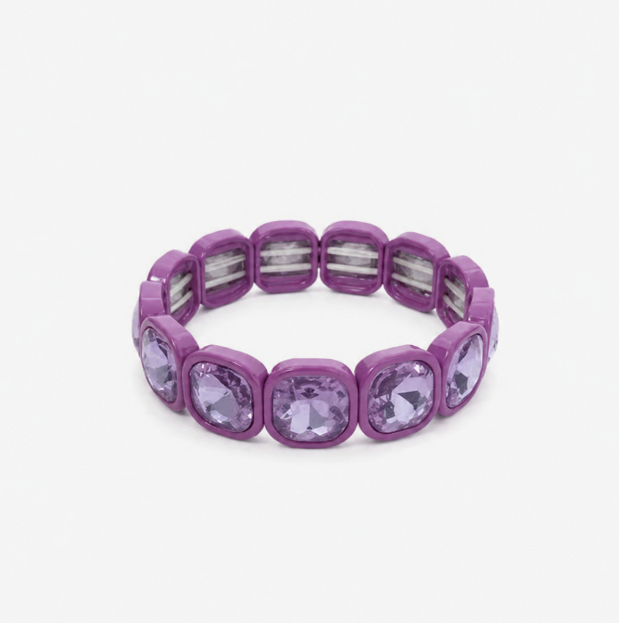 Chunky Enamel Bracelet, Grape Soda