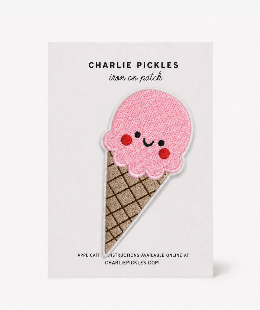 ice cream cone, Iron on Patch