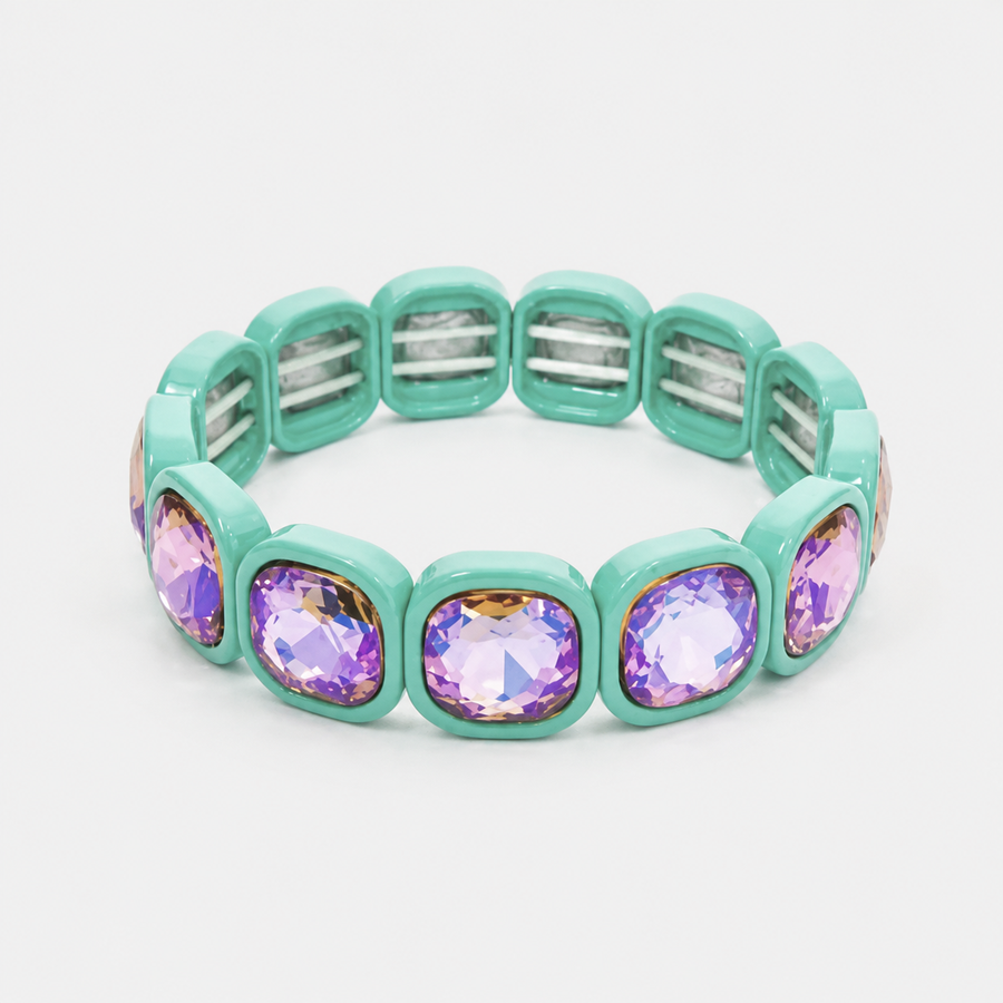 Chunky Enamel Bracelet, Disco Queen