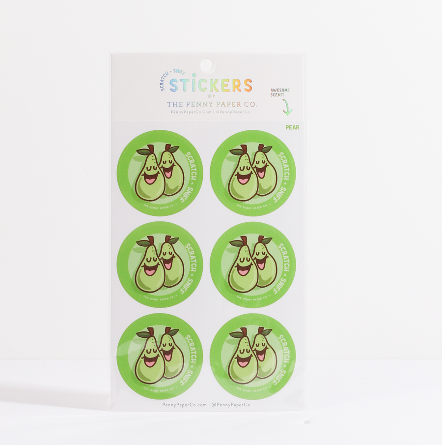 Pear, Scented Scratch and Sniff Stickers