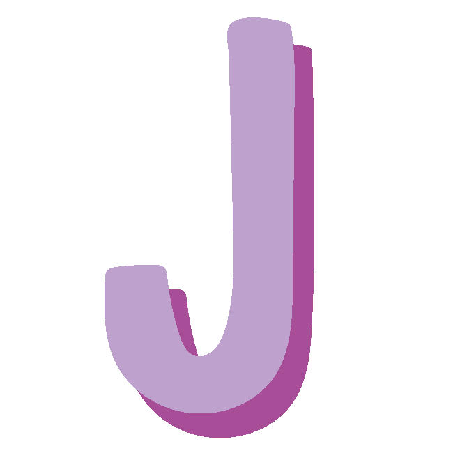 monogram-letter-J-purple-large