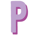 monogram-letter-P-purple-large