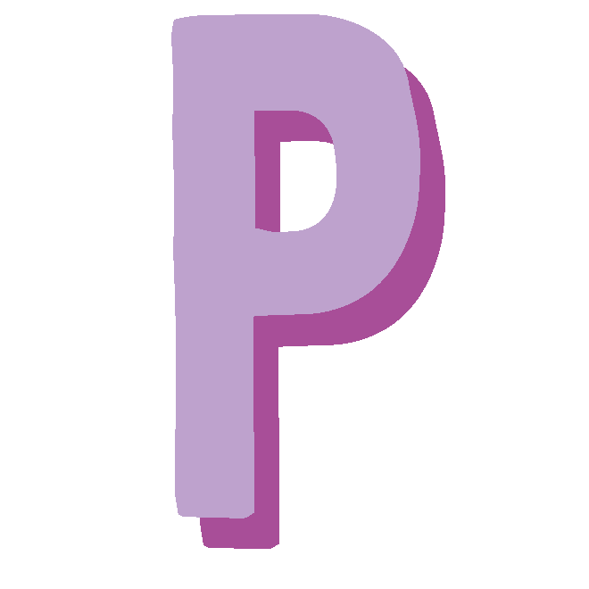 monogram-letter-P-purple-large