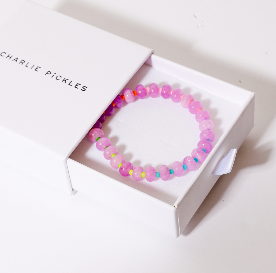 Stone Beads Bracelet, Grape