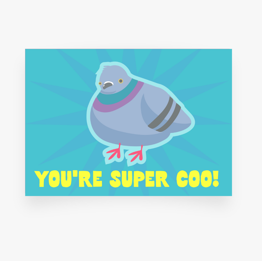 Super Coo Pigeon - Postcard